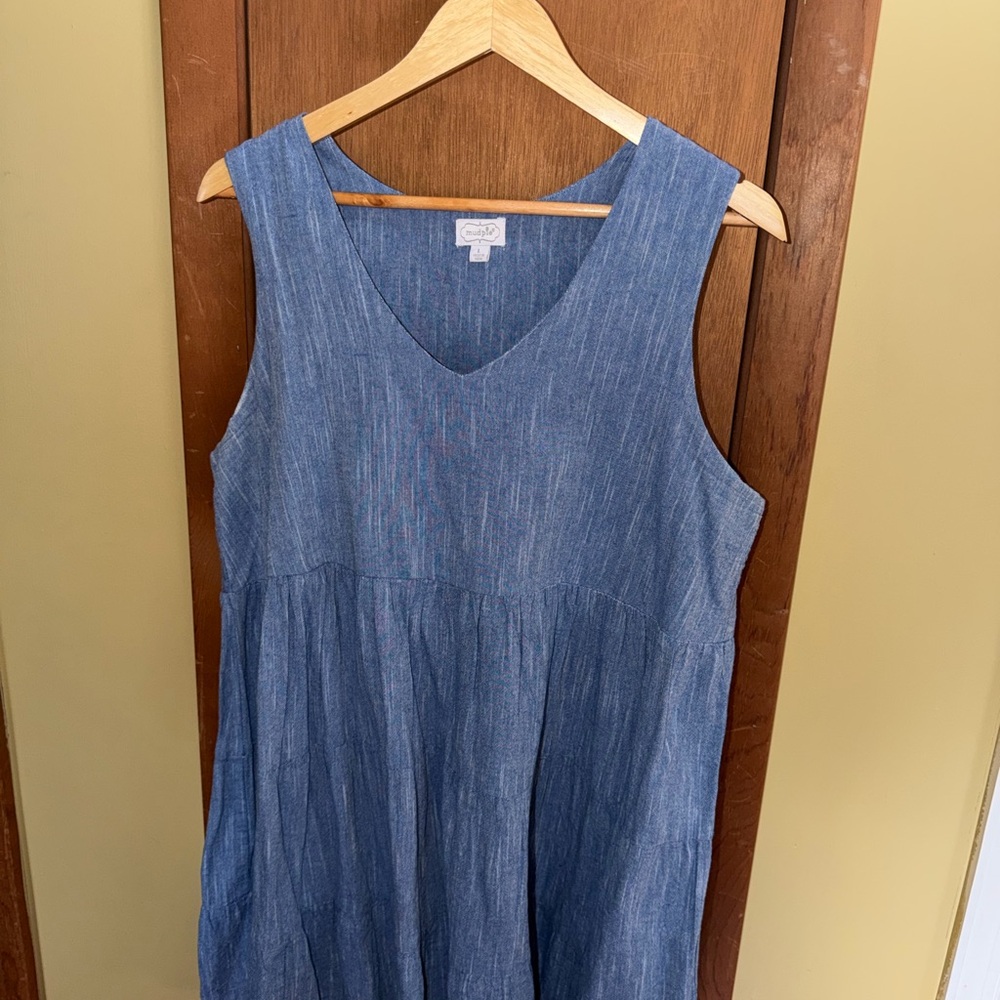Mud Pie Light Blue Denim Top